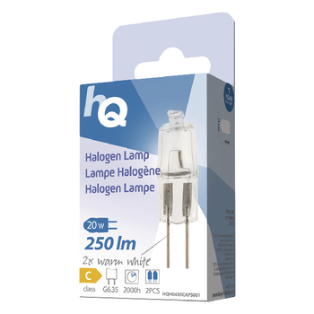 HQHG635CAPS001 Halogeenlamp g6.35 capsule 20 w 250 lm 2800 k Verpakking foto